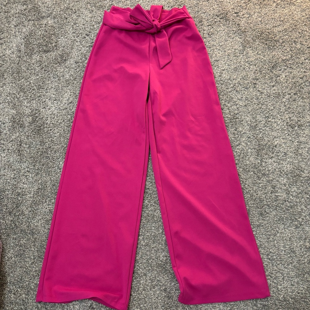 Elegant Pink Wide-Leg Pants